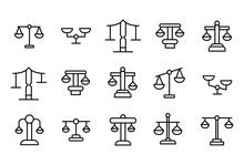 Simple Set Of Scale Modern Thin Line Icons.