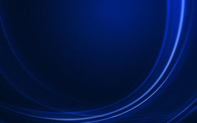 Leinwandbilder - Dark abstract background with neon lines, glow. Blue blurred background, light effects.