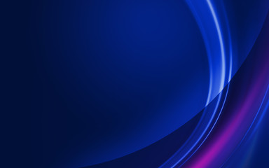 Leinwandbilder - Dark abstract background with neon lines, glow. Blue blurred background, light effects.