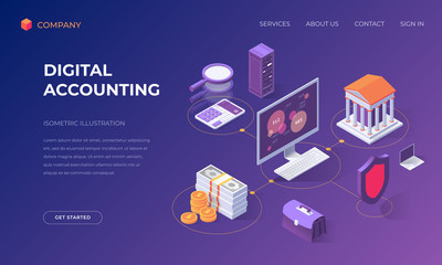 Sticker - Landing page for digital accounting