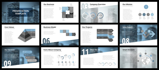 Wall Mural - business presentation templates