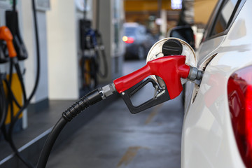 Car refueling on the petrol station.