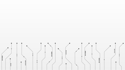 Aufkleber - Abstract geometric Circuit connect lines and dots.Simple technology graphic background.Illustration Vector design Network technology and Connection concept.