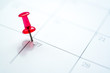 © lalala34 - Red push pin on calendar 27th day of the month