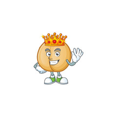 Poster - King of chickpeas on cartoon mascot style design