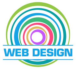 Web Design Colorful Rings Circular Badge Style 