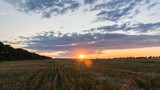 Fototapeta Na sufit - Beautiful Sunrise over the field.Summer evening in Blagoveshenskaya. Anapa, Russia.