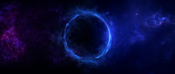 Wall Mural - black hole, science fiction wallpaper. beauty of deep space. colorful graphics for background, like 