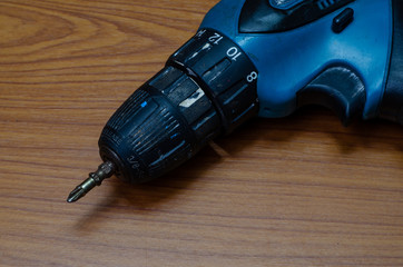 Cordless drill with Screwdriver drill bit