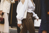 Fendi clothing - Street style outfit during Milan Fashion Week
