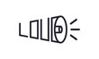 Speaker loud logo design vector on white background