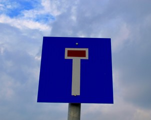 blue sign