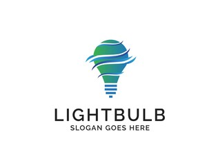 Wall Mural - creative light bulb lamp logo. modern icon vector graphic