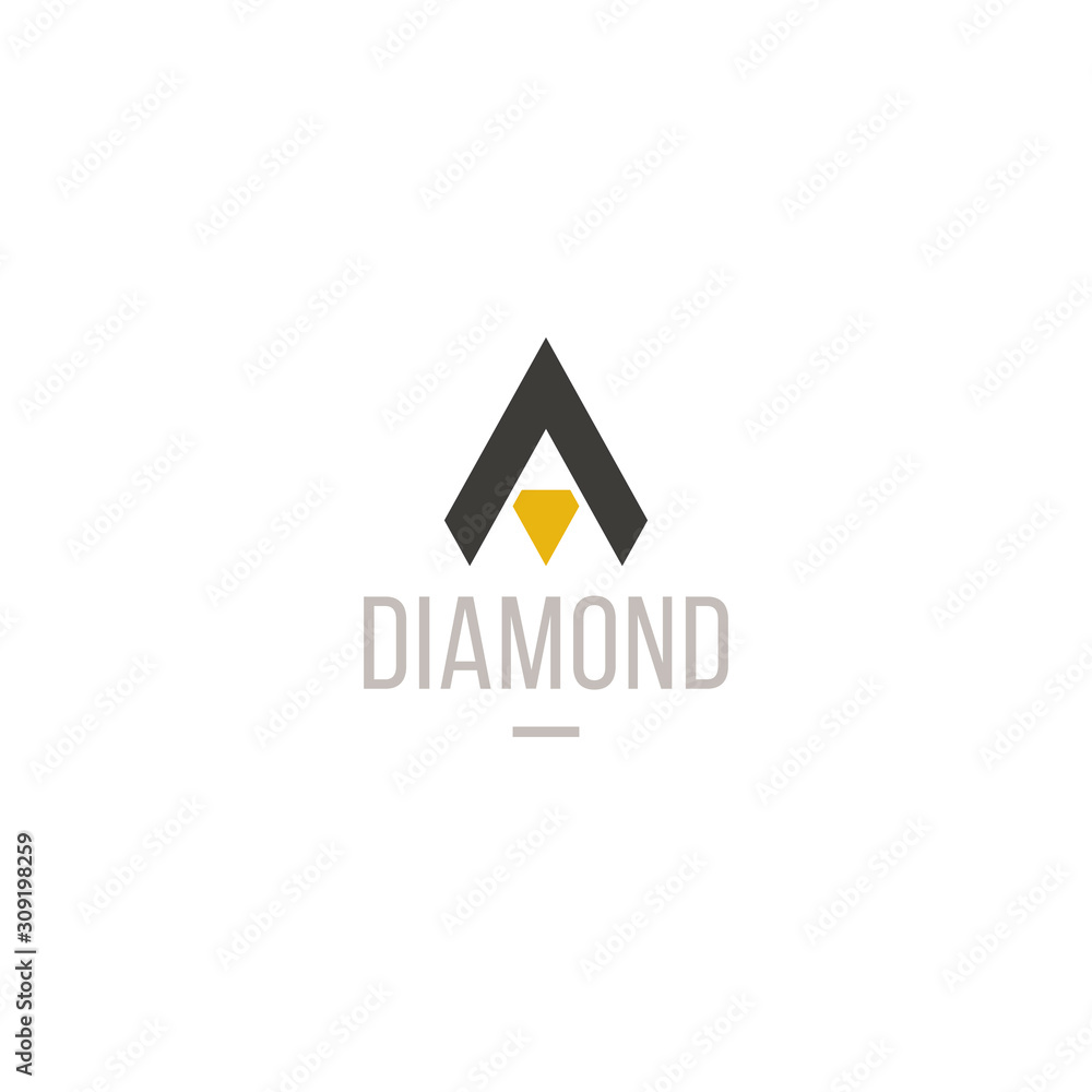 Premium letter A diamond logo design. Luxury abstract victory logotype ...
