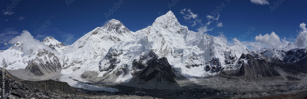 Everest Panorama - obrazy, fototapety, plakaty 