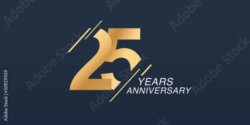 Fotomural 25 years anniversary vector icon, logo