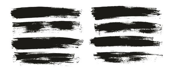 Wall Mural - flat paint brush thin full background high detail abstract vector background set
