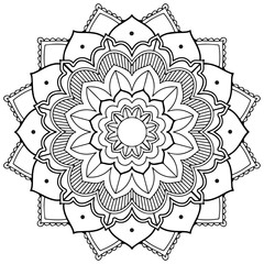 Canvas Print - Mandala pattern design on white background