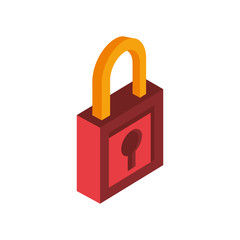 Canvas Print - safe secure padlock isolated icon