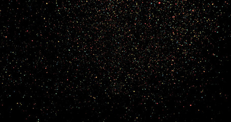 Canvas Print - Fireworks explosion spark on a black background