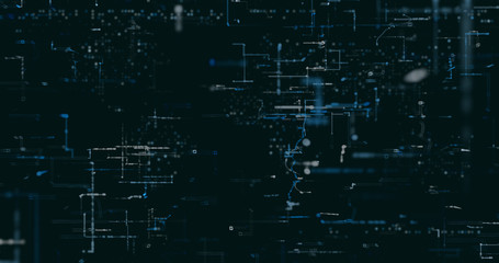 Wall Mural - Abstract digital network data background, 3D rendering