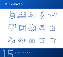 Poster - Train delivery icons