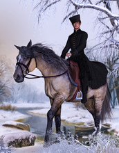 A Cossack Horse In A Landscape Free Stock Photo - Public Domain Pictures