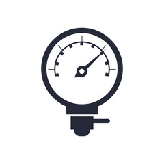 Poster - car pressure gauge assembly piece flat icon