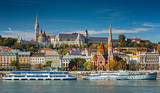 View on the riverbank of Budapest in autumn