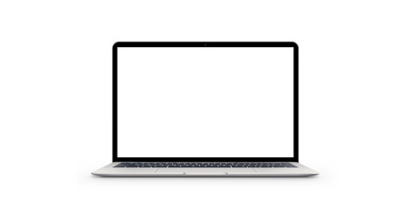 Modern laptop isolated. Isolated creen for mockup, app or web site design presentation