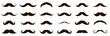 Different mustache collection. Vector illustration