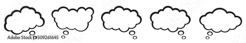 Fotomural Cloud speech bubbles collection. Vector