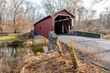 Kurtz Mill Covered Bridge Crossing Mill Creek in Lancaster County, Pennsylvania