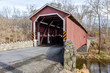 The Sun Shines on Kurtz Mill Covered Bridge in Lancaster County, Pennsylvania