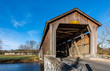 Pinetown Covered Bridge Crossing Conestoga Creek in Lancaster County, Pennsylvania