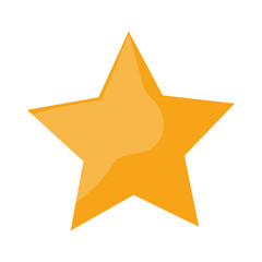 Poster - star shape golden on white background