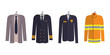 © Grgroup - Businessman pilot police and firefighter uniform vector design