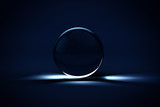 Fototapeta Na ścianę - crystal ball on black background