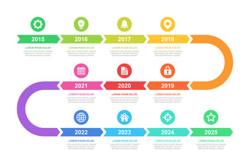 Timeline and infographic concept design, modern, with icons. Easy to customize template. EPS 10.