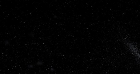 Wall Mural - natural white winter snowfall on a black background