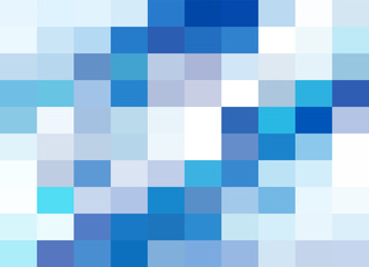 White Blue Grid Mosaic Background; Creative Design Templates. abstract colorful gradient rectangles check . Background of squares Different pixel pattern shades.