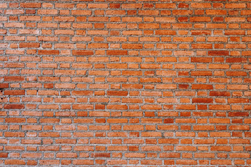 Canvas Print - Old red bricks wall for texture and background.