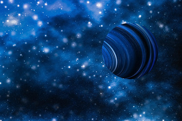 Wall Mural - stars, planet and galaxy in cosmos universe, space and time travel science background