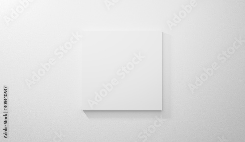 Cuadros en Lienzo Blank bright gallery template on white wall texture in room