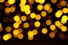 Abstract Background - Photo Of Yellow Bokeh On A Black