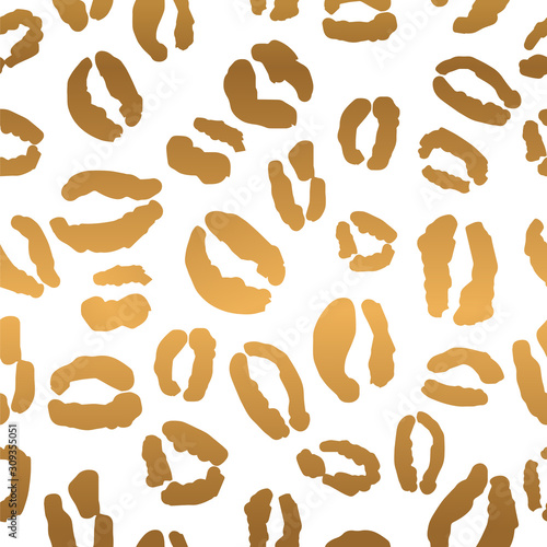 Cuadros en Lienzo Gold White Leopard Print Pattern