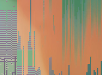 Wall Mural - pixels retro concept texture