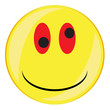 © Al - Drunken Smile Face Button Isolated