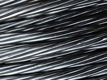 Close Up Of Coiled Metal Cable Industrial Background