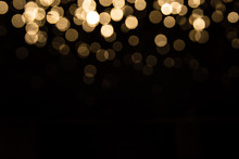 Abstract Gold Bokeh With Black Background